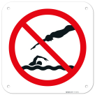 No Diving Sign, (SI-75408)