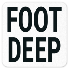 Foot Deep Vinyl Adhesive Pool Depth Marker,