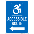 Accessible Route With Left Arrow Sign, (SI-75558)