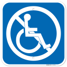 No Handicap With Graphic Sign,