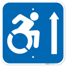 Accessible With Up Arrow Sign,