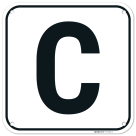Letter C Sign,