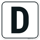 Letter D Sign,