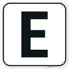 Letter E Sign,