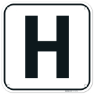 Letter H Sign,