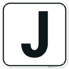 Letter J Sign,