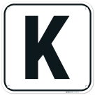 Letter K Sign,