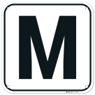 Letter M Sign,