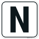 Letter N Sign,