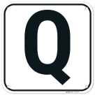 Letter Q Sign,