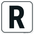 Letter R Sign,