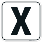 Letter X Sign,
