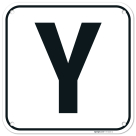 Letter Y Sign,