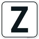 Letter Z Sign,
