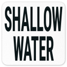 Shallow Water Vinyl Adhesive Pool Depth Marker,
