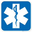 First Aid With Snake Symbol Sign,