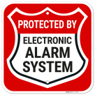 Protected By Electronic Alarm System Sign, (SI-75661)