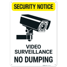 Video Surveillance No Dumping Sign,