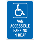 Van Accessible Parking In Rear Sign,