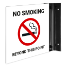 No Smoking Beyond This Point Projecting Sign, Double Sided,