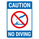 No Diving With Graphic Sign, (SI-75937)