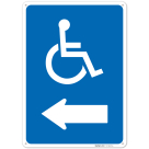 Handicap Accessible With Left Arrow Sign,