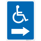 Handicap Accessible With Right Arrow Sign,