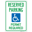 Reserved Parking Permit Required Sign,
