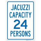 Maximum Capacity 24 Persons Sign,