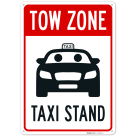Tow Zone Taxi Stand Sign,
