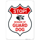 Stop Beware Of Guard Dog Sign Sign,