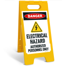 Danger Electrical Hazard Authorized Personnel Only Sidewalk Sign Kit,