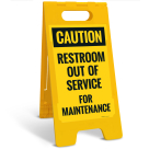Caution Restroom Out Of Service For Maintenance Sidewalk Sign Kit,