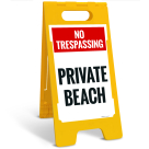 Private Beach Sidewalk Sign Kit,
