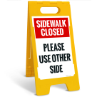 Sidewalk Closed Please Sidewalk Sign Kit,