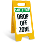 Safety First Drop Off Zone Sidewalk Sign Kit,