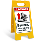 Beware Men Welding Overhead Sidewalk Sign Kit,