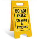 Do Not Enter Cleaning In Progress Sidewalk Sign Kit,
