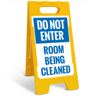 Do Not Enter Room Being Cleaned Sidewalk Sign Kit,