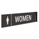 Women Projecting With Graphic Sign, Double Sided,