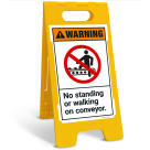 No Standing Or Walking On Conveyor Sidewalk Sign Kit,