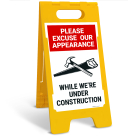 Please Excuse Our Appearance While We'Re Under Construction Sidewalk Sign Kit,