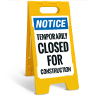 Osha Notice Temporarily Closed For Construction Sidewalk Sign Kit,