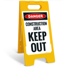 Osha Danger Construction Area Keep Out Sidewalk Sign Kit,
