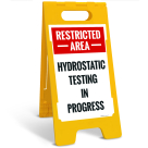 Restricted Area Hydrostatic Testing In Progress Sidewalk Sign Kit,