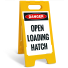 Osha Danger Open Loading Hatch Sidewalk Sign Kit,