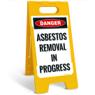 Osha Danger Asbestos Removal In Progress Sidewalk Sign Kit,