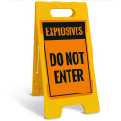 Explosives Do Not Enter Sidewalk Sign Kit,