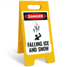 Osha Danger Falling Ice And Snow Sidewalk Sign Kit,