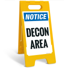 Notice Decon Area Sidewalk Sign Kit,